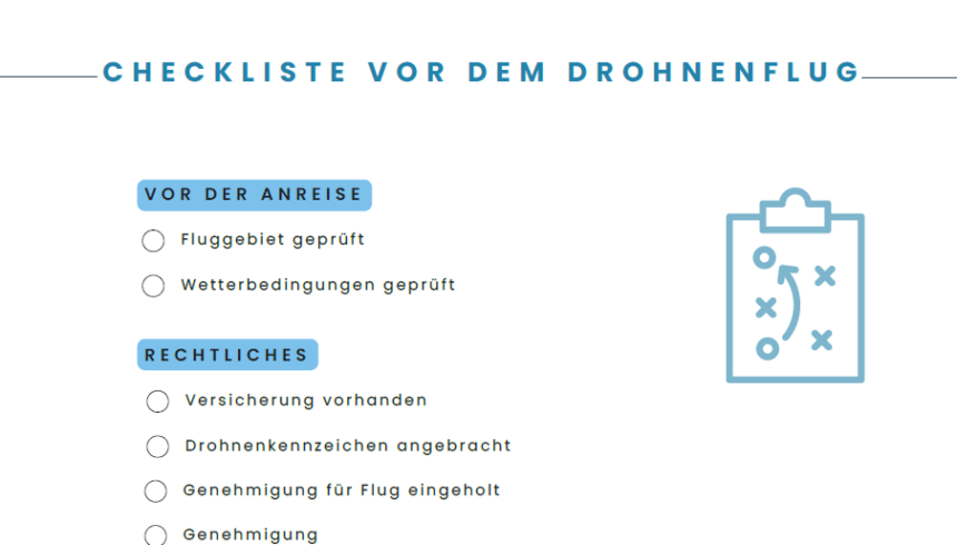 checkliste vor dem drohnenflug vorschau