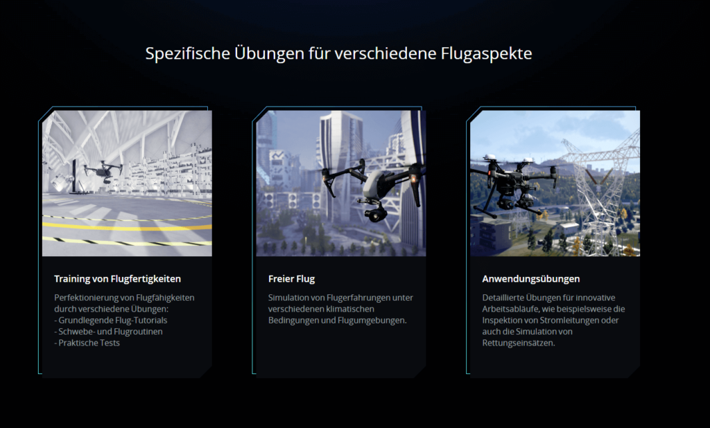 dji flugsimulator szenarien übungen