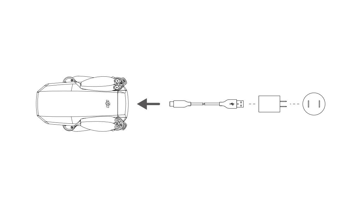 dji mavic mini usb ladegerät netzteil quick charge