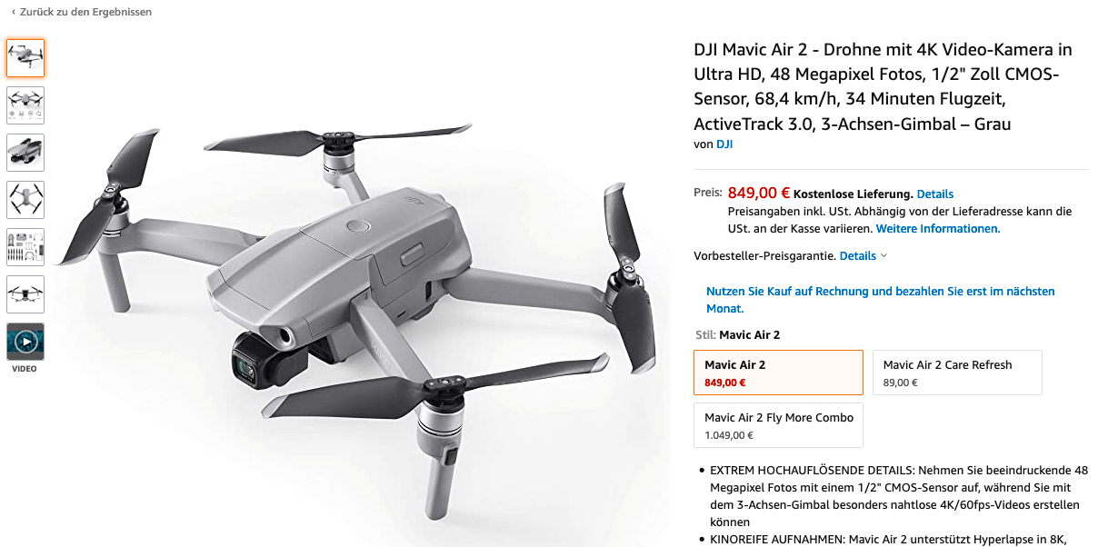 dji mavic air 2 amazon kaufen