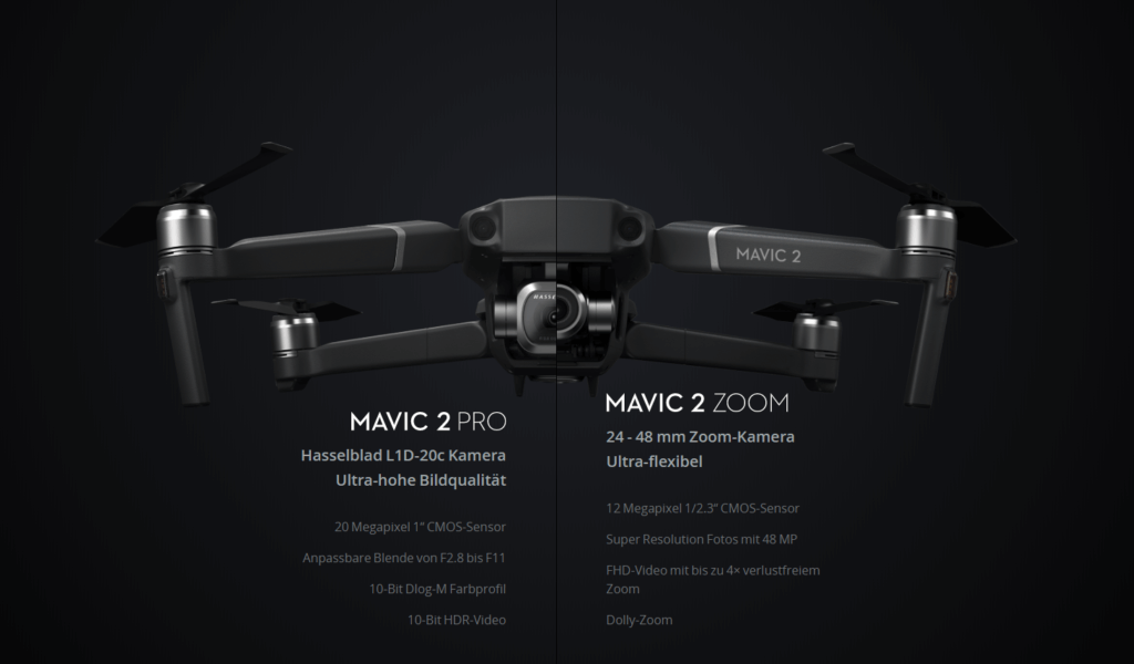 dji mavic 2 pro dji mavic 2 zoom unterschiede vergleich kamera