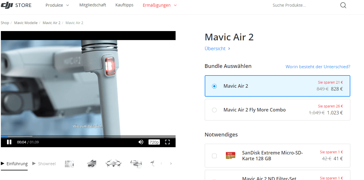 dji preissenkung mehrwertsteuer corona store amazon