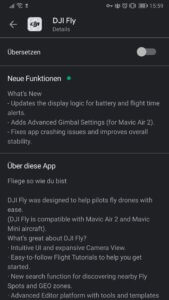 dji fly app 1-1-6 neuerungen patchnotes