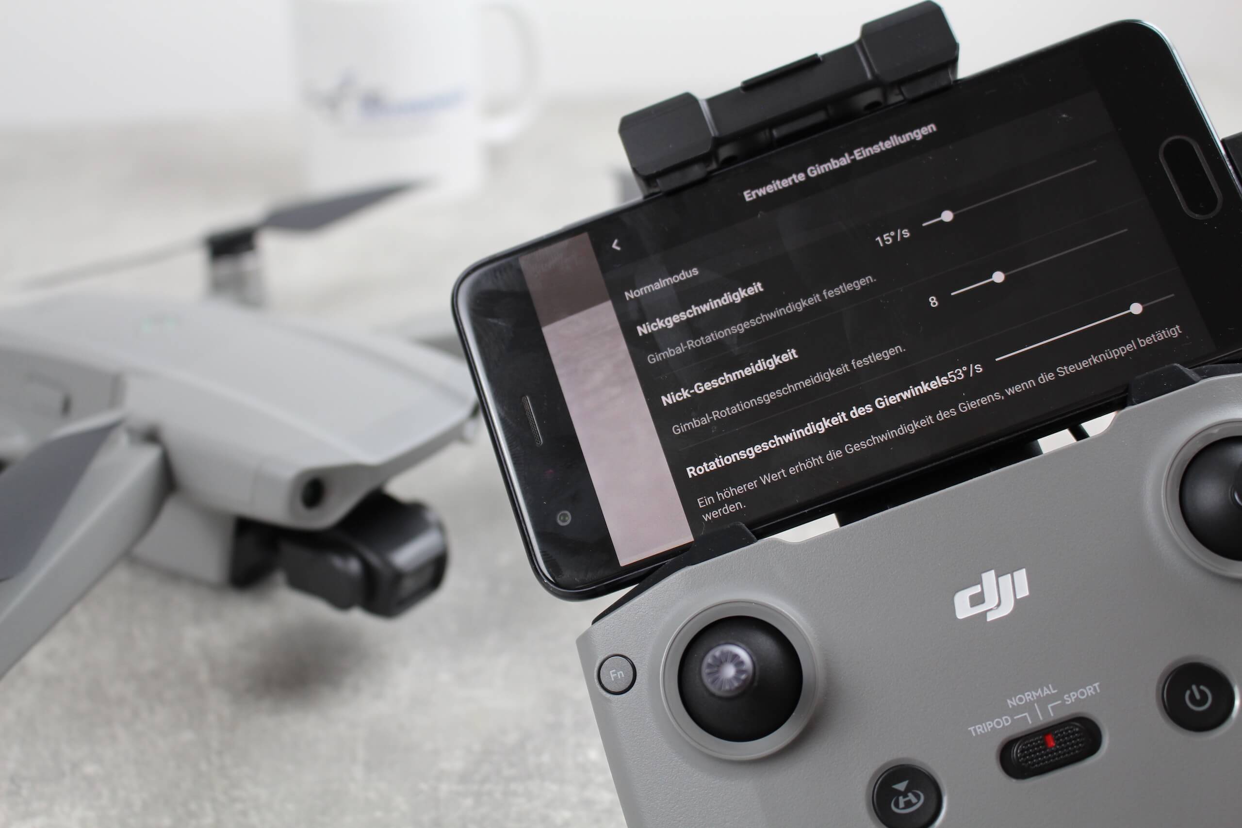 dji fly app mavic air 2 gimbal geschwindigkeit