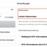 dji fly app local data mode privatsphäre