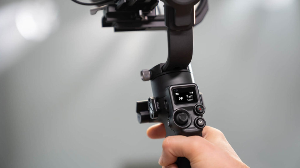 dji rsc 2 kamera gimbal display