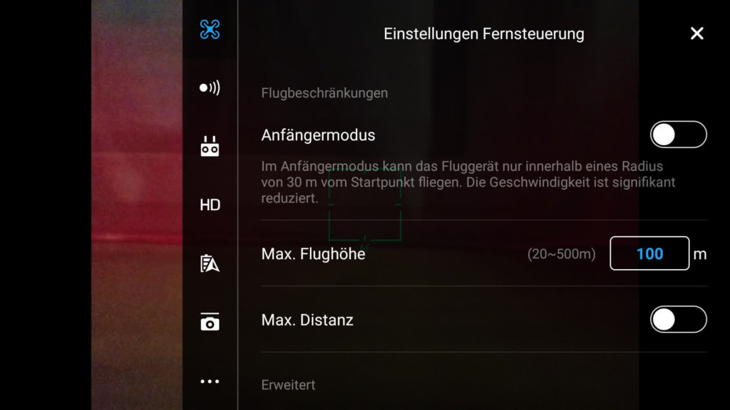 dji go 4 app anfängermodus