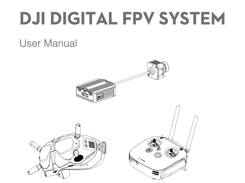 dji fpv-system handbuch bedienungsanleitung