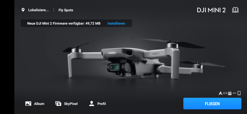 dji mini 2 firmware update 01-01-0700 dji fly app