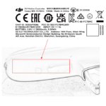 dji motion controller fcc label position