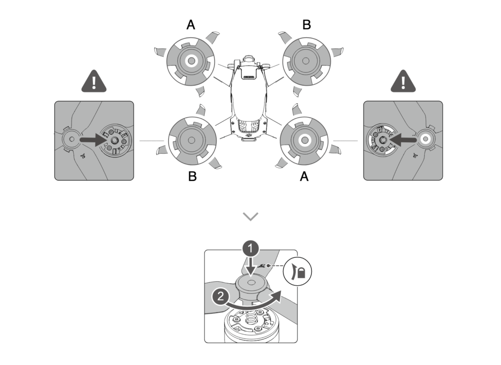 dji fpv drohne propeller wechseln