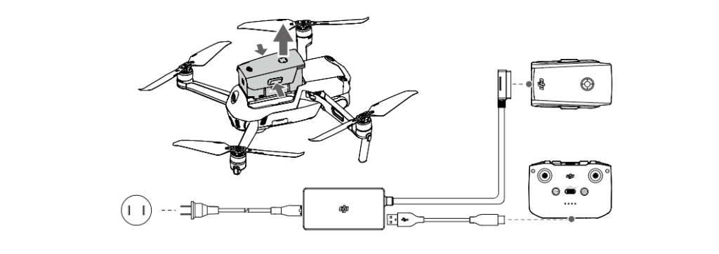 dji air 2s akkus laden