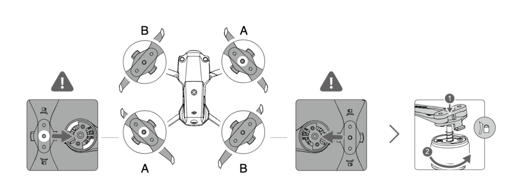 dji air 2s propeller wechseln zeichnung