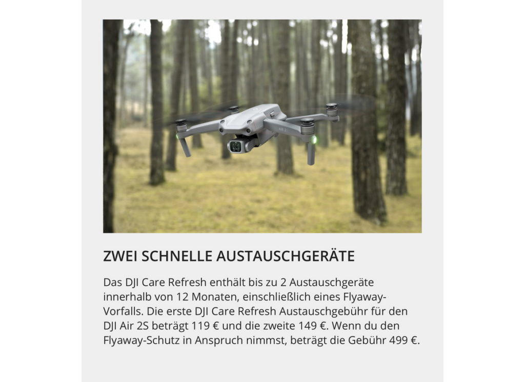 dji care refresh air 2s infos