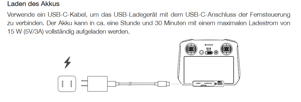 dji mini 3 pro dji rc laden handbuch