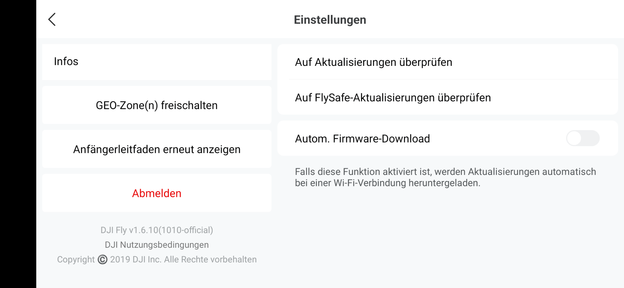 dji fly app 1-6-10 info