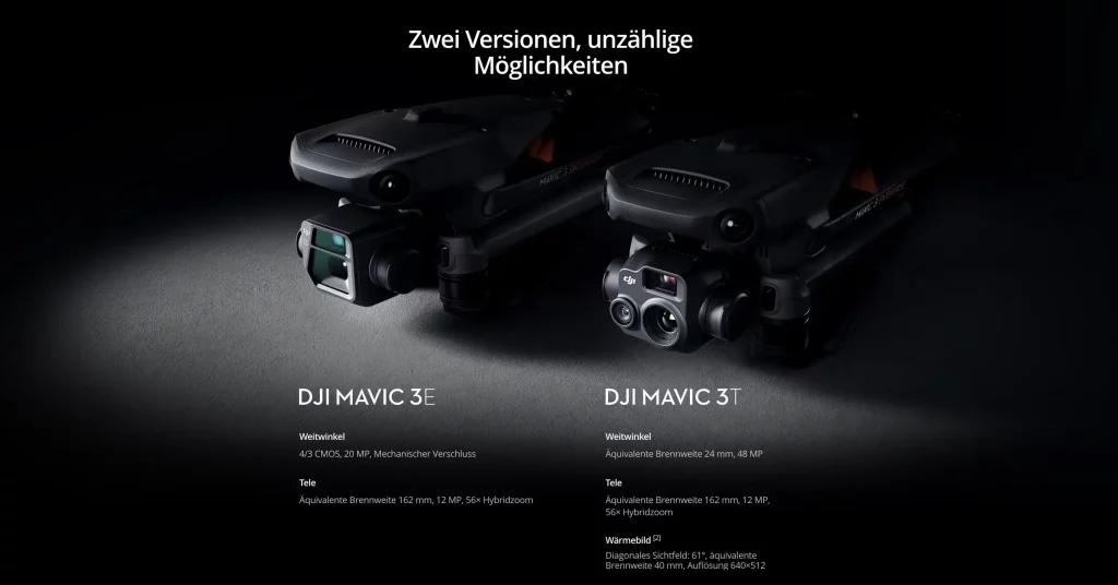 dji mavic 3 enterprise thermal compare