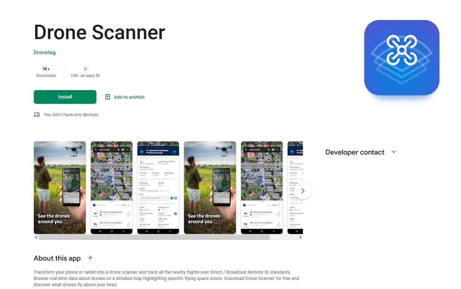 drone scanner app remote id