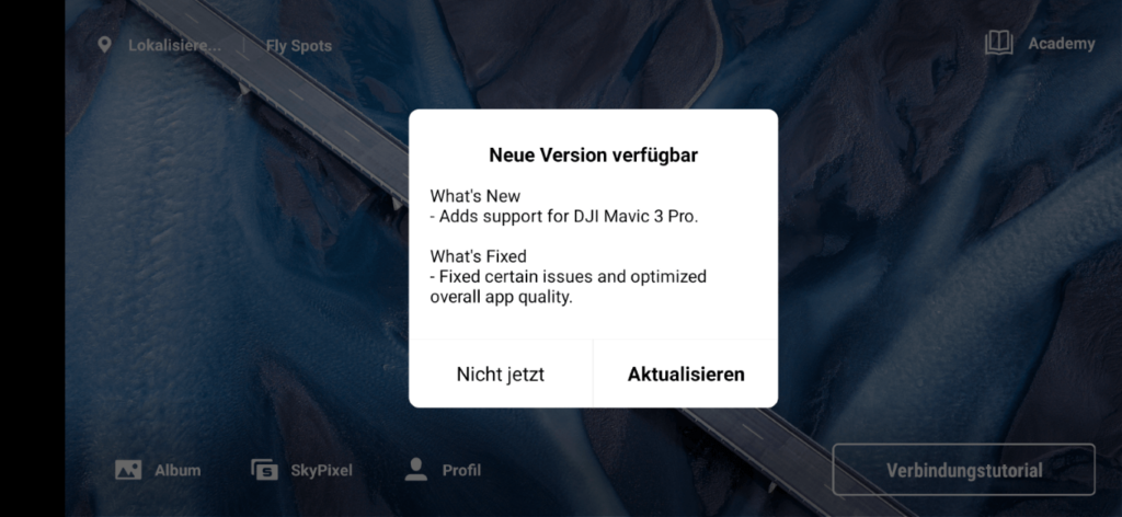 dji fly app update 1-10-0