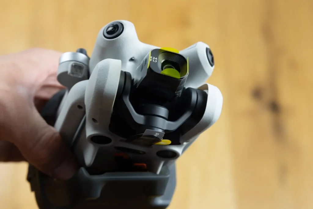 dji mini 4 pro starten aufkleber entfernen