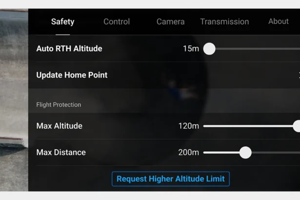 mini 4 pro 120m höhenlimit einstellungen