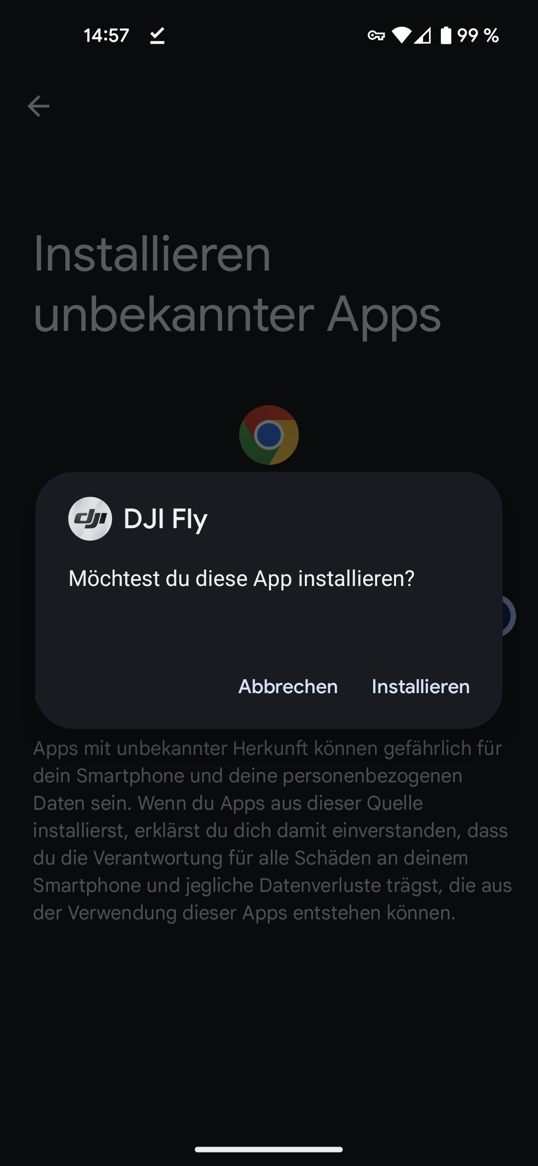 djifly app installieren starten